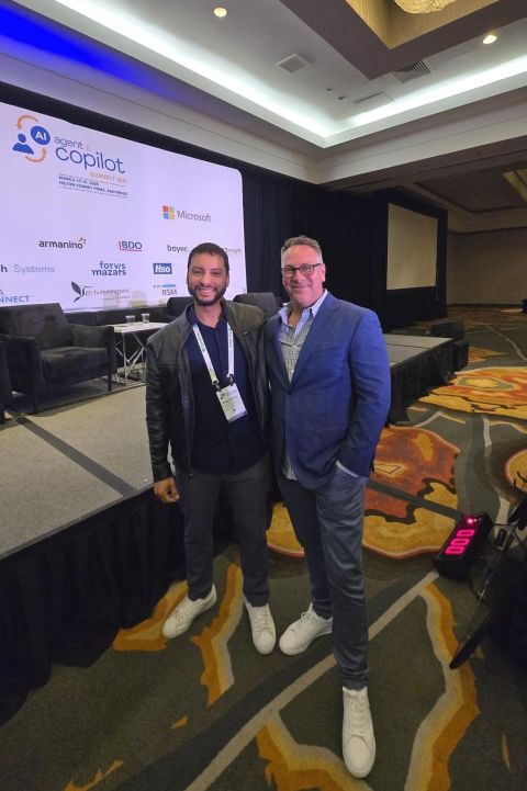 Diego Araujo and John Siefert together at the AI Agent and Copilot Summit